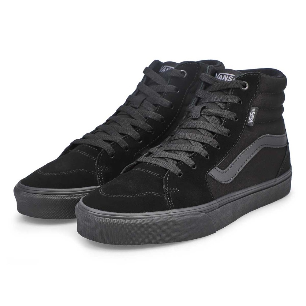 Vans Black and Gray High-Top Sneakers